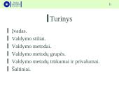 Valdymo stiliai ir metodai (skaidrės) 2 puslapis