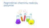 Fizikiniai ir cheminiai reiškiniai. Cheminių reakcijų požymiai 14 puslapis