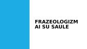 Frazeologizmai apie saulę
