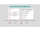 Hyper Text Markup Language (HTML) 20 puslapis