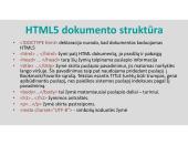 Hyper Text Markup Language (HTML) 5 puslapis