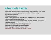 Hyper Text Markup Language (HTML) 7 puslapis