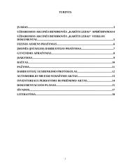 UAB „Karšti ledai“ apibūdinimas ir veiklos dokumentai