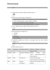 Homeostazė 9 klasės kontrolinis 2 puslapis