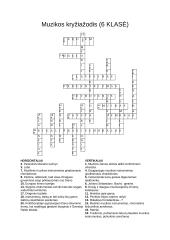 Muzikos kryžiažodis