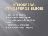 Atmosfera. Atmosferos slėgis