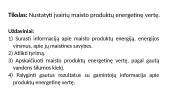Maisto produktų energetinės vertės nustatymas 2 puslapis