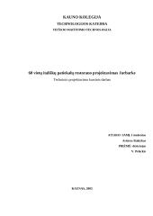 60 vietų itališkų patiekalų restorano projektavimas Jurbarke