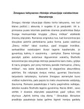  Žmogaus laikysenos ribinėje situacijoje vaizdavimas literatūroje