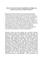 Warum waren Don Quixotes Expeditionen erfolglos und nannte er ihn einen „verrückten Weisen“?