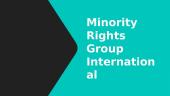 Minority rights group presentation