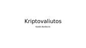 Kriptovaliutos