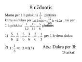 2 kontrolinis darbas 8 klasė. Tarpusavyje susiję dydžiai 12 puslapis
