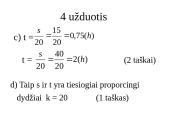 2 kontrolinis darbas 8 klasė. Tarpusavyje susiję dydžiai 6 puslapis