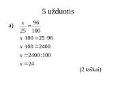 2 kontrolinis darbas 8 klasė. Tarpusavyje susiję dydžiai 7 puslapis