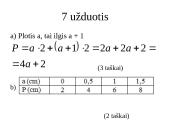 2 kontrolinis darbas 8 klasė. Tarpusavyje susiję dydžiai 10 puslapis