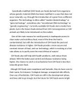 Genetically modified (GM) food