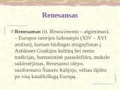 Renesanso literatūros bruožai