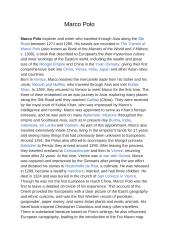 Marco Polo presentation