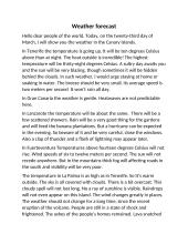 Weather forecast (monologue)