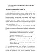 Europos sąjungos sausumos transporto politika: jos esmė ir ekonominis poveikis Lietuvai 10 puslapis
