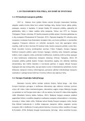 Europos sąjungos sausumos transporto politika: jos esmė ir ekonominis poveikis Lietuvai 6 puslapis