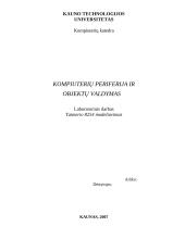 Kompiuterių periferija ir objektų valdymas