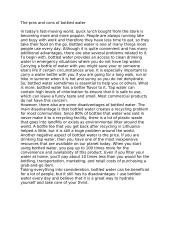 The pros and cons of bottled water