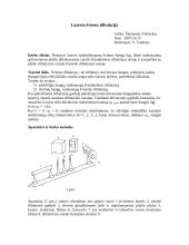 Lazerio šviesos difrakcijos atvejai