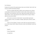 Laiškas dėl savanorystės