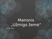 Maironis „Užmigo žemė“ analizė