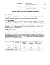 Medžiagų tempimo bandymo ataskaita