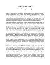 Dvaras lietuvių literatūroje (literatūrinis rašinys)