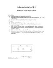 Nuolatinės srovės linijos tyrimo ataskaita