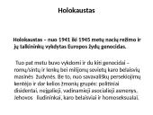 Holokausto tragedija (skaidrės)