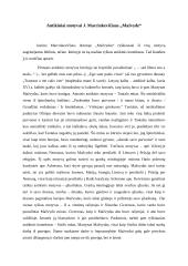 Antikiniai motyvai J. Marcinkevičiaus „Mažvyde“
