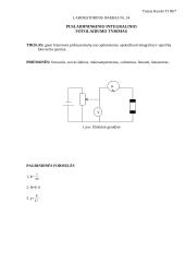 Fotosrovės priklausomybės nuo apšviestumo tyrimas