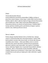 A. Baranausko šeima, vaikystė, kūryba