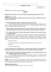 Moters paveikslas lietuvių literatūroje - kalbėjimo planas