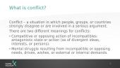 Conflict and Peacemaking