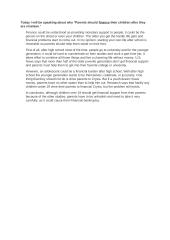 Parents should finance their children after they are nineteen