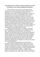 Kaip pilietiškumas reiškiasi skirtingų laikotarpių Lietuvos literatūroje? 