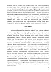 Europos parlamentas, kompetencija, sudarymo tvarka, darbo tvarka. Dabartinės aktualijos ir svarstomi klausimai 2 puslapis