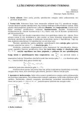 Paviršių spinduliavimo energijos tankio priklausomybė nuo paviršiaus temperatūros