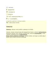 Skaičių aibės, geometrija, vektoriai. Sąvokos ir simboliai 2 puslapis