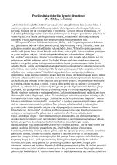 Praeities įtaka dabarčiai lietuvių literatūroje