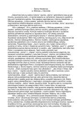 Šeima literatūroje (J. Biliūnas, J. Savickis) 
