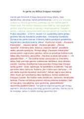 Ar gamta yra didžioji žmogaus mokytoja?