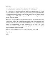 Letter about Liverpool