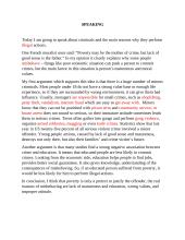 Monologue about criminals